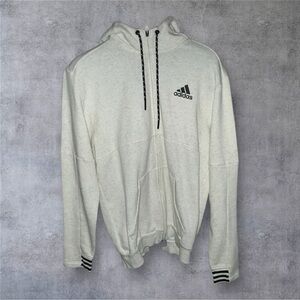 Adidas Men's Zip-Up White hoodie